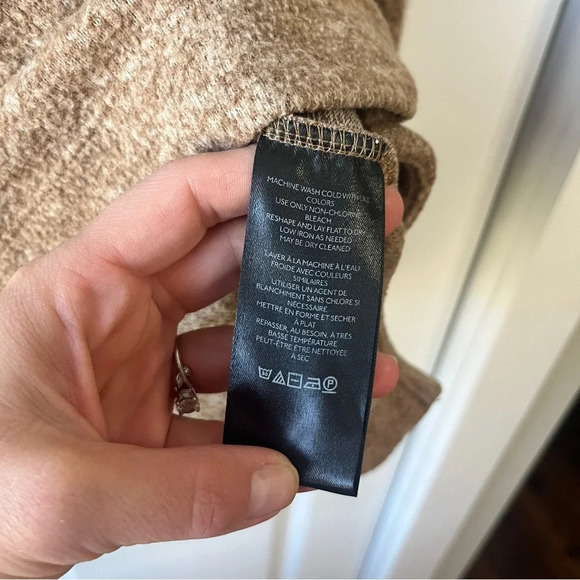 Maeve Anthropologie Tan Turtleneck Cowl Sweater Women’s Size Small - Picture 3 of 4